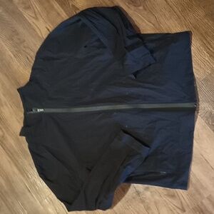 Traj3ctory Black Mock Neck Zip Up Sports Windbreaker A41